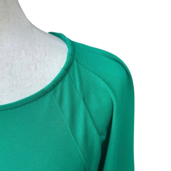 Eliza J Emerald Green Stretchy Shift Dress | Long Balloon Sleeve | Classic Chic - Picture 6 of 8